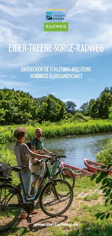 Titelbild des Flyers "Eider-Treene-Sorge-Radweg"