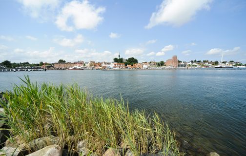 Ansicht der Stadt Kappeln von Wasserseite