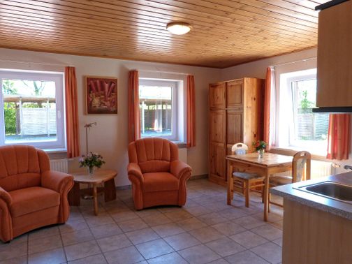 Sitz- und Essecke vom Appartement Budach