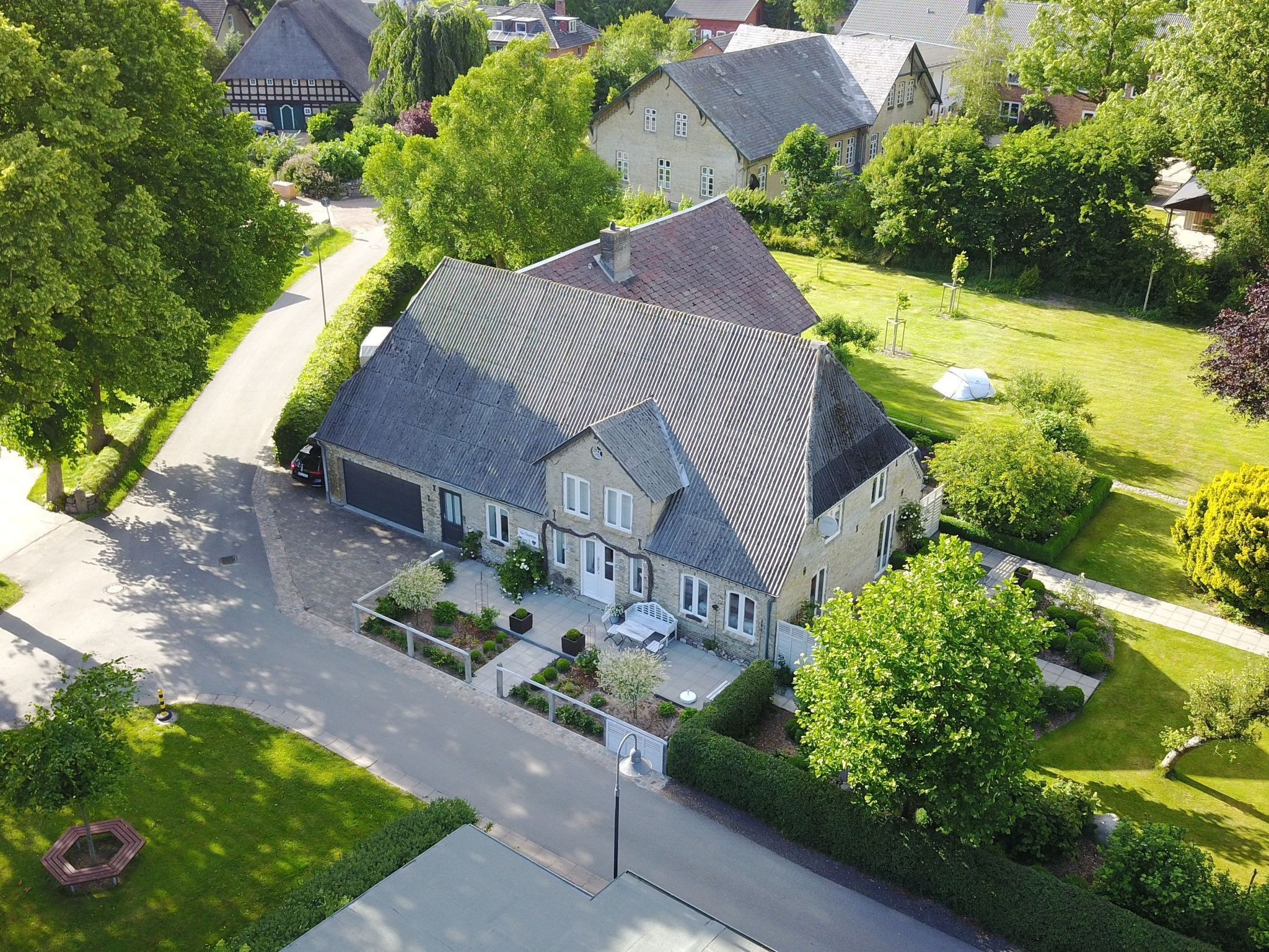 Luftbild der Ferienwohnung