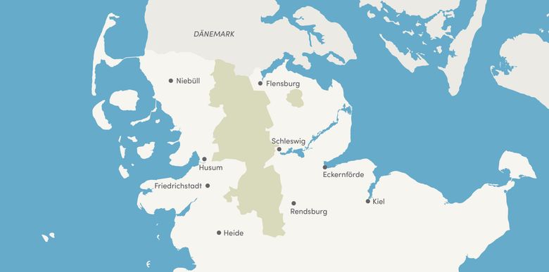 Karte mit eingezeichnetem Grünen Binnenland