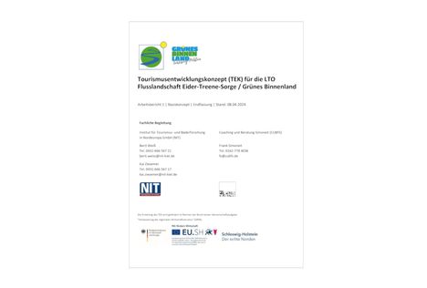 Titelblatt Tourismusentwicklungskonzept